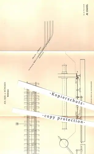 original Patent - Jos. Eick , München , 1898 , Gleisbremse | Gleis - Bremse | Gleise , Bremsen | Eisenbahn , Eisenbahnen