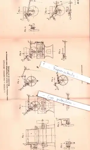 original Patent - A. Roeder in Magdeburg-Neustadt , 1891 , Mühlen und Zerkleinerungsmaschinen !!!