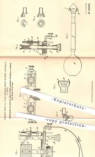 original Patent - Charles Dion , Yvan Arthur Marie Prosper Goubaux , Paris , 1896 , Druck der Augen | Augenarzt , Arzt !