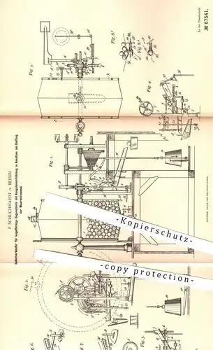 original Patent - F. Schuchhardt in Berlin , 1892 , Automat , Warenautomat | Lotto , Lotterie , Lostrommel , Verkaufen !