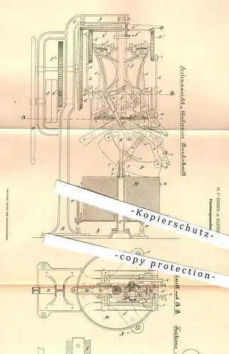 original Patent - H. P. Nissen , Flensburg , 1880 , Fleischwiegemaschine | Fleischwaage , Fleisch , Waage , Wiegen !!!