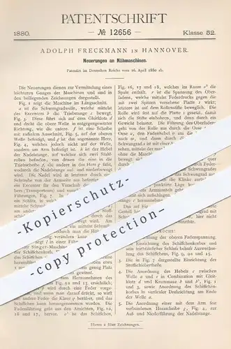 original Patent - Adolph Freckmann , Hannover , 1880 , Nähmaschine , Nähmaschinen | Nähen , Schneider , Schneiderei !!