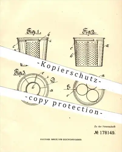 original Patent - Dorothea Bandow geb. Janke , Langfuhr , 1905 , Flaschenkühler | Kühlung , Flaschen , Sektkühler !!!