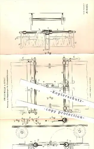 original Patent - Ewald Müller in Sorau , 1888 , Kuppelung für Eisenbahnen | Eisenbahn , Kupplung , Lokomotiven !!!