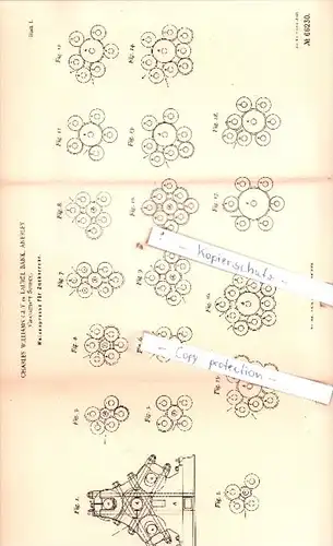 Original Patent  - C. Williams Guy in Laurel Bank, Anerley , 1891 , Walzenpresse für Zuckerrohr !!!