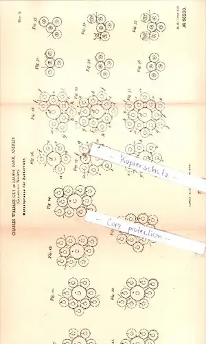 Original Patent  - C. Williams Guy in Laurel Bank, Anerley , 1891 , Walzenpresse für Zuckerrohr !!!