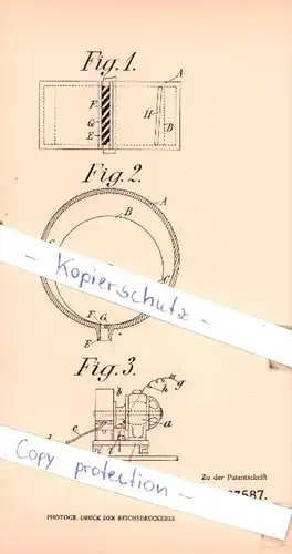 Original Patent  - Ove de Fine Skibsted in Kopenhagen , 1905 , Entstäuben von Polstermöbeln !!!