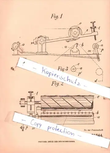 Original Patent  - Rudolf Gödel in Brünn und Franz Kilian in Parfuss b. Brünn , 1905 , !!!