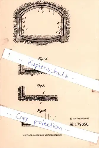 Original Patent  - August Wolfsholz in Barmen , 1903 , Herstellung wasserdichter Böden !!!