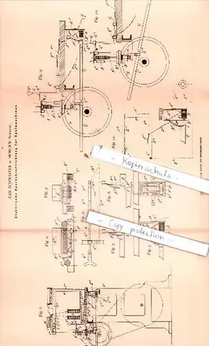 Original Patent  - Jean Schweiter in Horgen , Schweiz , 1898 , Spinnerei !!!