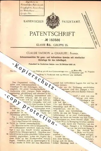Original Patent - Claude Tachon à Charlieu , 1905 , Machine à récurer pour les tissus !!!