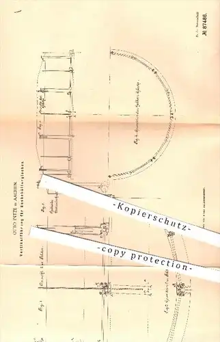 original Patent - Otto Intze in Aachen , 1894 , Vertikalführung für Gasbehälterglocken , Gas , Beleuchtung , Licht !!!