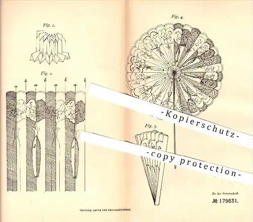original Patent - Berlin - Neuroder Kunstanstalten AG , 1905 , Zickzackartig gefalteter Gegenstand , Falten , Papier !!!