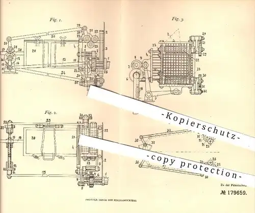 original Patent - H. Hohlmann , M. geb. Sürder , Essen  1905 , Würfel - Schneidemaschine für Speck , Fleisch , Fleischer