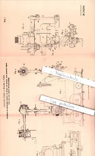 Original Patent  - Jacques Pierre de Braam in Paris , 1901 , Auslösen der Bremse !!!