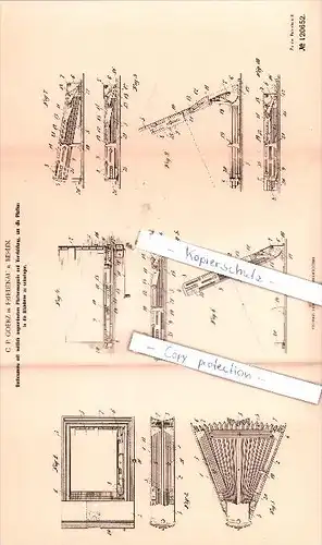 Original Patent  - C. P. Goerz in Friedenau b. Berlin , 1899 , Buchcamera mit Plattenmagazin !!!