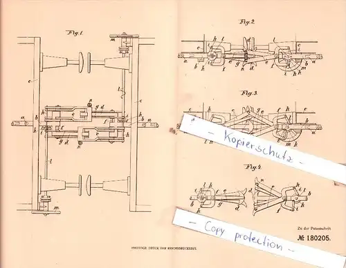 Original Patent  - Joseph und Alois Gieler in Weida i. Thür. , 1905 , Lösen von Kupplungen !!!