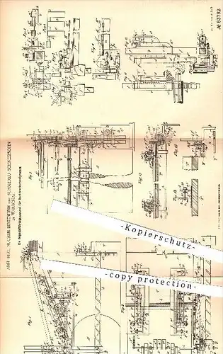 original Patent - Abel Bug , Nuchim Birkenheim , Schmerko Schneezsohn , Warschau , 1894 , Buchdruck - Presse , Druck !!
