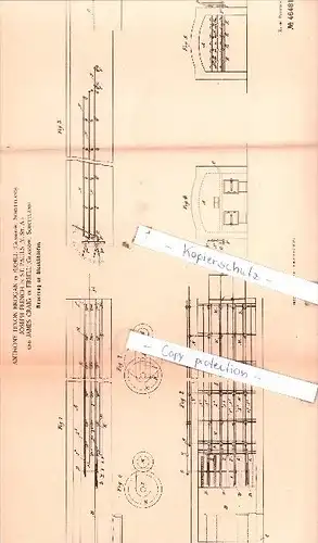 Original Patent  - A. D. Brogan in Firhill, J. French in St. Pauls und J. Craig in Firhill , 1888 , !!!