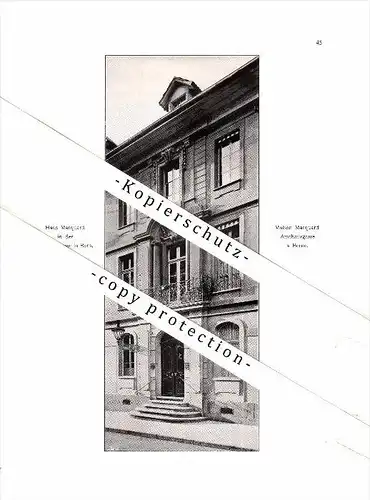 Photographien / Ansichten ,1907, Amtshausgasse in Bern , Haus Marquard , Landgut in Basel Prospekt , Architektur , Fotos