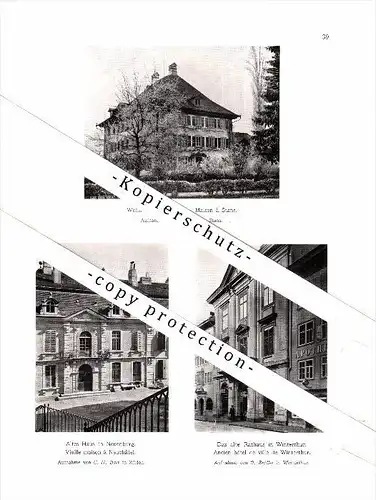 Photographien / Ansichten , 1907 , Stans , Neuenburg , Winterthur , Speicer , Gais Genf , Prospekt , Architektur , Fotos