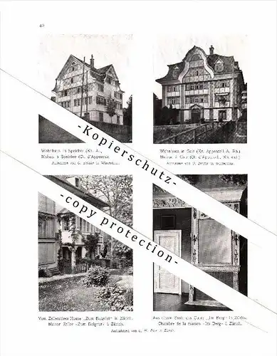 Photographien / Ansichten , 1907 , Stans , Neuenburg , Winterthur , Speicer , Gais Genf , Prospekt , Architektur , Fotos