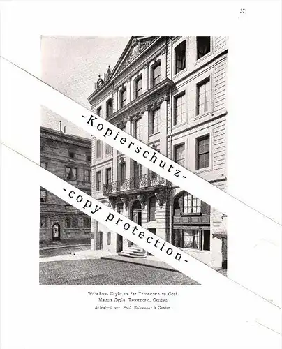 Photographien / Ansichten , 1907 , Altdorf , Schwyz , Schaffhausen , Genf , Prospekt , Architektur , Fotos