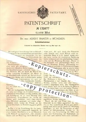 original Patent - Dr. med. A. Marcus , München , 1901 , Schleimhautwärmer , Schleimhaut , Wärmen , Medizin , Gesundheit