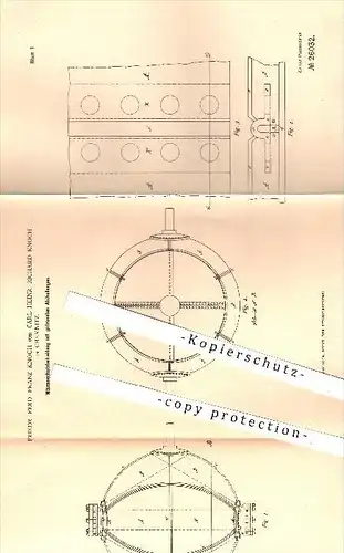 original Patent - Fried. F. F. Knoch & Carl H. R. Knoch in Chemnitz , 1883 , Wärmeschutz - Bekleidung , Filz !!!