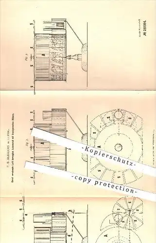 original Patent - H. B. Albrecht in Leipzig , 1883 , Durch Luft bewegtes Lebensrad mit Bildern , Bild , Bilder , Sport !