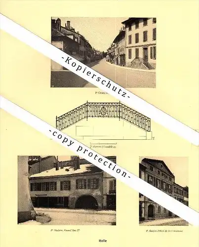 Photographien / Ansichten , 1925 , Aubonne , Mont-sur-Rolle , Prospekt , Architektur , Fotos !!!