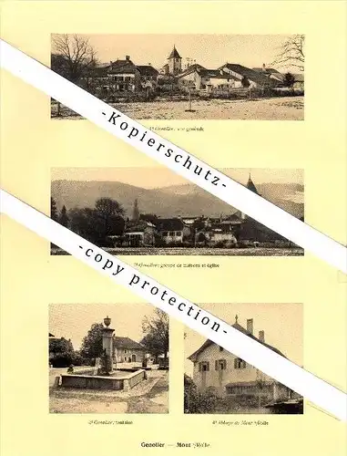 Photographien / Ansichten , 1925 , Genolier , Mont-sur-Rolle , Prangins , Chéserex , Prospekt , Architektur , Fotos !!!