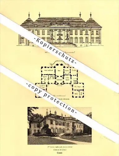 Photographien / Ansichten , 1925 , Duillier , Crans , Prospekt , Architektur , Fotos !!!