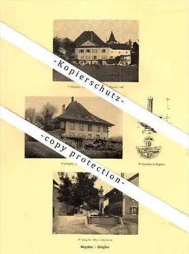 Photographien / Ansichten , 1925 , Begnins , Gingins , Crans , Prospekt , Architektur , Fotos !!!