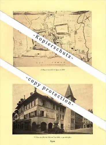 Photographien / Ansichten , 1925 , Nyon , Prospekt , Architektur , Fotos !!!