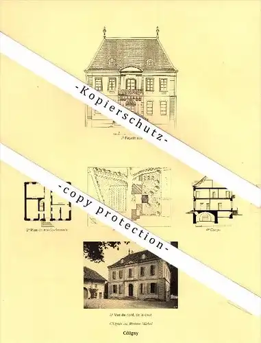 Photographien / Ansichten , 1925 , Nyon , Céligny , Prospekt , Architektur , Fotos !!!