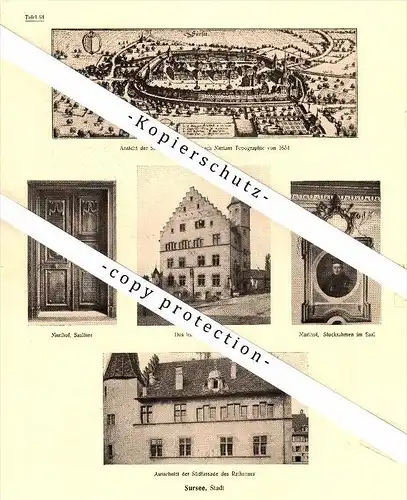 Photographien / Ansichten , 1920 , Sursee , Luzern , Prospekt , Architektur , Fotos !!!