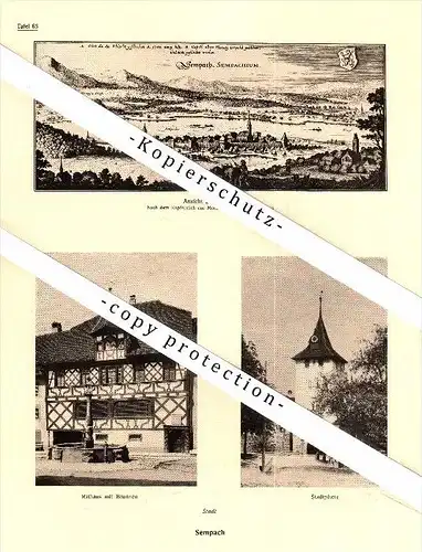 Photographien / Ansichten , 1920 , Sempach , Sursee , Prospekt , Architektur , Fotos !!!