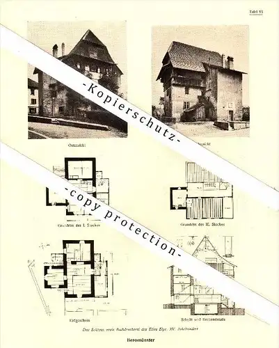Photographien / Ansichten , 1920 , Beromünster , Altishofen , Prospekt , Architektur , Fotos !!!