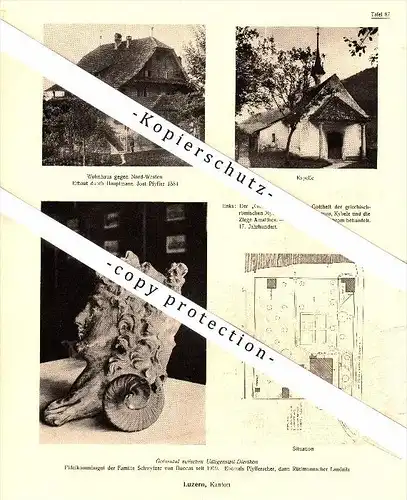 Photographien / Ansichten , 1920 , Weggis , Udligenswil , Dierikon , Götzental , Prospekt , Architektur , Fotos !!!