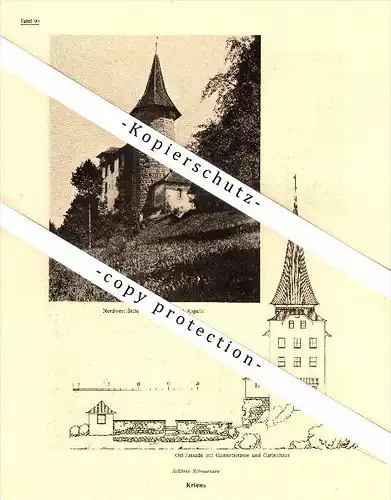 Photographien / Ansichten , 1920 , Kriens , Schloss , Prospekt , Architektur , Fotos !!!