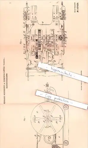 Original Patent - F. Hendrickx in Jurjewski-Sawod , Südrusz. , 1902 , Bandeisenwickelmaschine !!!