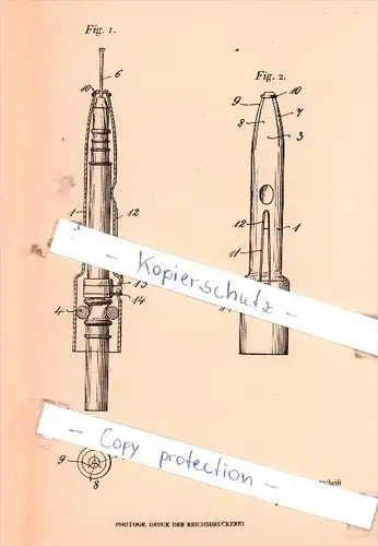 Original Patent - Paul Pepsold in Riga , 1905 , Halter für Handstücke zu Bohrmaschinen !!!