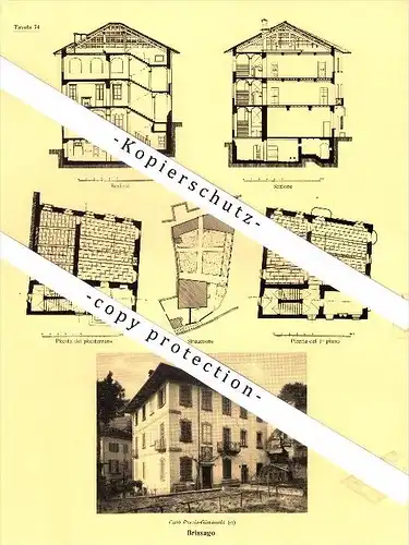Photographien / Ansichten , 1936 , Brissago , Isole , Prospekt , Architektur , Fotos !!!
