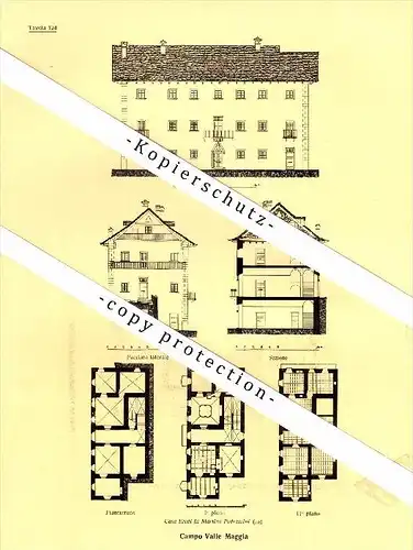 Photographien / Ansichten , 1936 , Campo Vallemaggia , Prospekt , Architektur , Fotos !!!