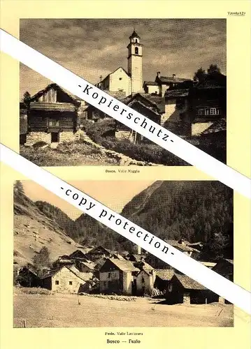 Photographien / Ansichten , 1936 , Bosco , Fusio , Gandria , Vogorno e Corippo , Prospekt , Architektur , Fotos !!!