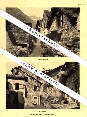 Photographien / Ansichten , 1936 , Carabbia , Sonvico , Brione Verzasca , Bre Luganese , Prospekt , Architektur , Fotos