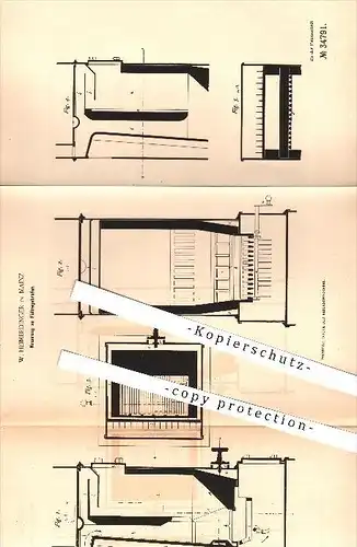 original Patent - W. Heimerdinger in Mainz , 1885 , Füllregulierofen , Ofen , Öfen , Füllofen , Heizung !!!