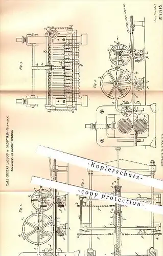 original Patent - Carl Gustaf Larson in Sandviken , Schweden , 1894 , Rohrwalzwerk mit gestützter Dornstange , Walzen !