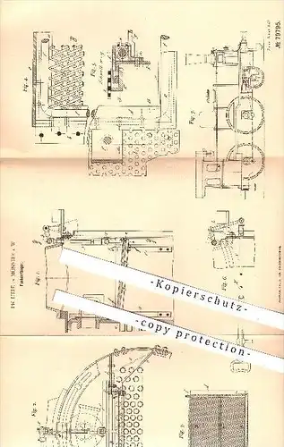 original Patent - Ph. Liepe in Münster , 1894 , Funkenfänger , Lokomotive , Lokomotiven , Schornstein !!!